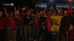Les supporters belges après Belgique-Serbie