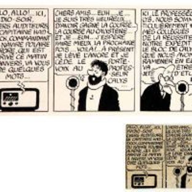 Un strip de L'Etoile mystérieuse, qui est une pièce de musée