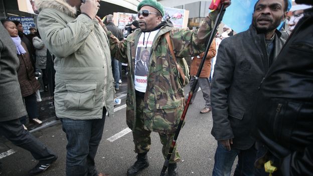 Archives: une manifestation congolaise à Bruxelles en 2011