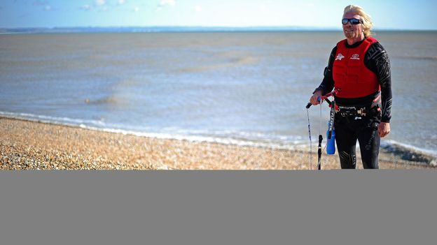 Richard Branson et son kite-surf
