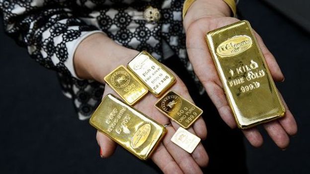 Des lingots d'or
