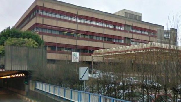 Le bâtiment de la future Cité des Métiers près de l'UT à Charleroi