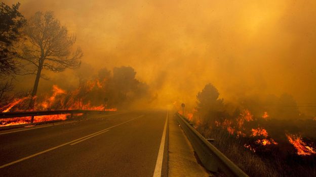 Des incendies dans la région de Valence, en Espagne