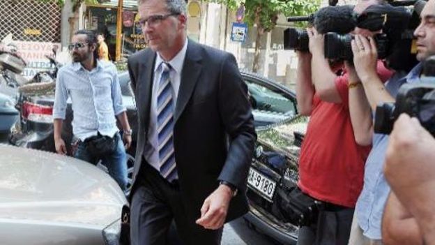 Klaus Masuch, l'un des membres de la troïka, à Athènes dans le cadre de sa mission Klaus Masuch, l'un des membres de la troïka, à Athènes dans le cadre de sa mission