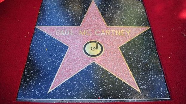 L'étoile de Paul Mc Cartney sur Hollywood boulevard