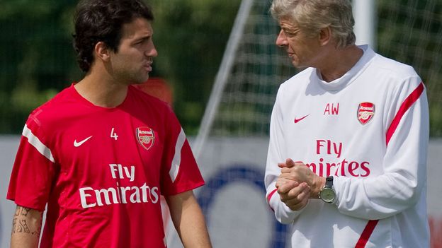 Cesc Fabregas et Arsène Wenger