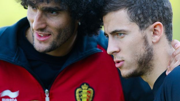 Fellaini avec Hazard Fellaini avec Hazard