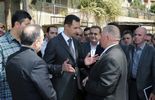 123 Syrie: Bachar al-Assad inaugure une stèle à l'université de Damas