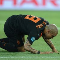 Les Oranje à terre