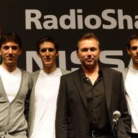 Bruyneel avec les coureurs de la RadioShack