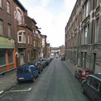 La rue du Mambourg à Charleroi, théâtre de l'opération policière de lundi soir