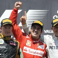 Le joli podium du GP d'Europe à Valence