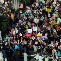Manifestation à Lahore, au Pakistan