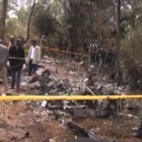Le site de l'accident aérien