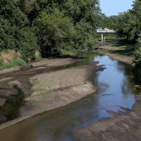 Une rivière presque à sec dans l'Iowa
