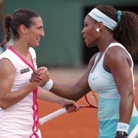 Virginie Razzano et Serena Williams