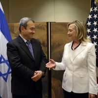 Ehud Barak et Hillary Clinton le 16 juillet 2012