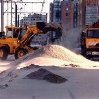 En 1998, une violente tempête avait déversé des paquets de sable sur les rails du tram à Ostende