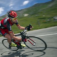 Evans au départ de l'USA Pro Challenge