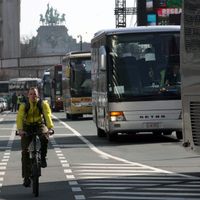 47 fonctionnaires européens ont donc enfourché pour la première fois, hier mercredi, leur vélo pour aller travailler.